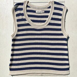 NWOT. The Normal Wanderlust Tank Cream/Navy